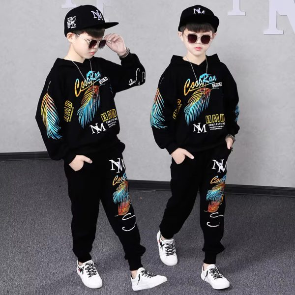 New Addition Winter Casual Sets Kids Handsome Fashion Clothes Teenager Hoodie