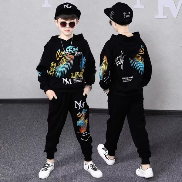 New Addition Winter Casual Sets Kids Handsome Fashion Clothes Teenager Hoodie