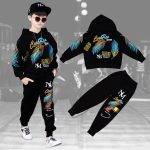 New Addition Winter Casual Sets Kids Handsome Fashion Clothes Teenager Hoodie