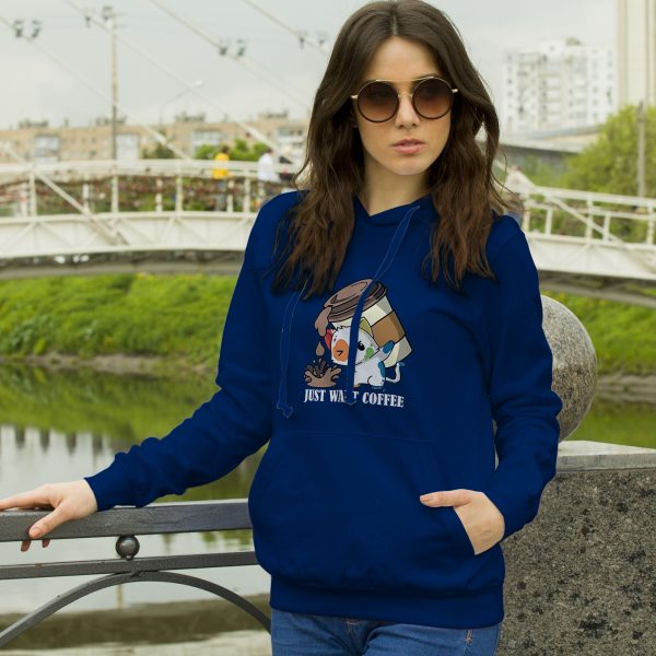 Premium Quality Stylish Cotton Hoodie For Women Just Coffee