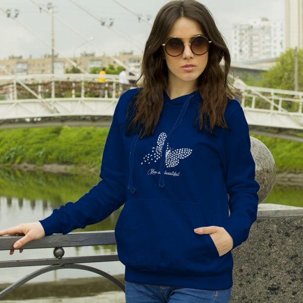 Premium Quality Stylish Cotton Hoodie For Women You Are Beautiful